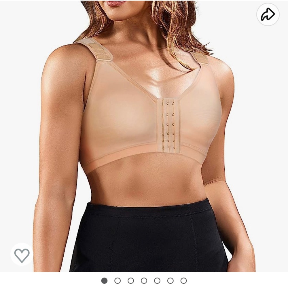 Post breast augmentation support bra